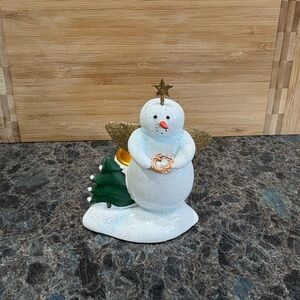 Snowman Angel Candle Holder